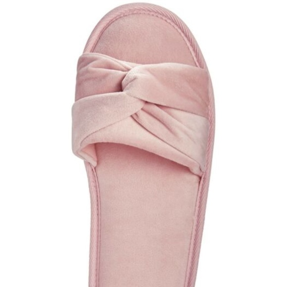 Charter Club Twisted Open Toe Velour Slippers - Picture 2 of 4